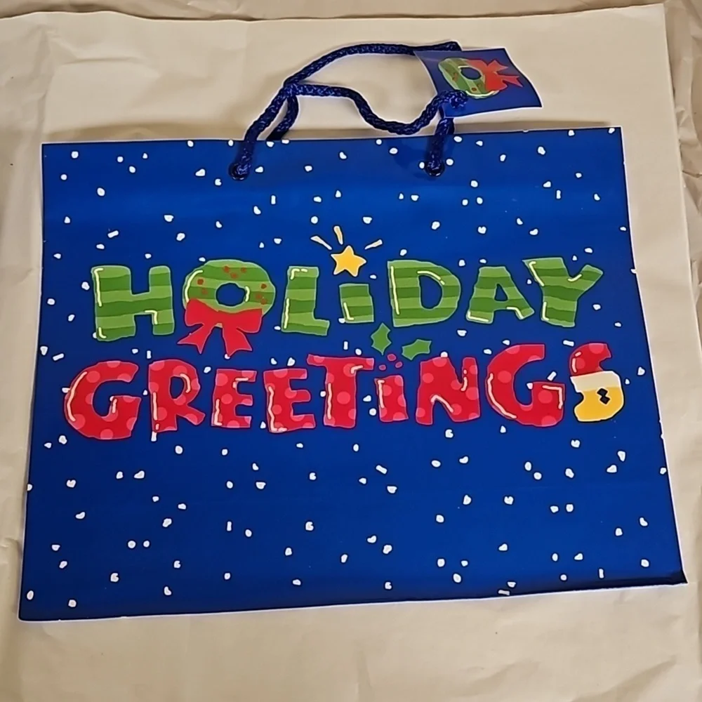 Holiday Gift Bags Rugrats Poinsettias Greetings Bundle of 11 - Picture 5 of 14